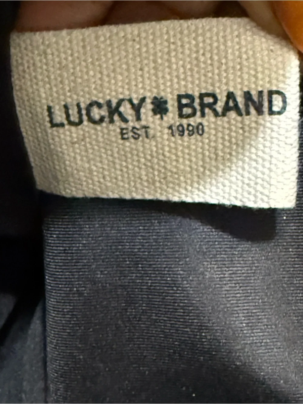 LUCKY BRAND Black Leather Abbey RoadTote Bag with Tassel Accent